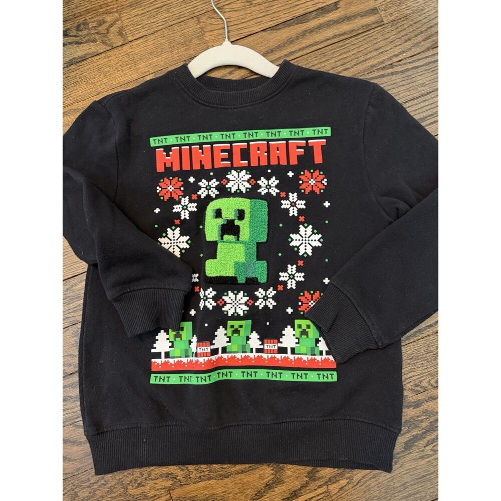 Minecraft Holiday Pullover Sweatshirt Boys Sz medium
